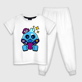Детская пижама хлопок с принтом SQUEAK (ICON) 5 , 100% хлопок |  брюки и футболка прямого кроя, без карманов, на брюках мягкая резинка на поясе и по низу штанин
 | android | brawl | brawl stars | clash | game | squeak | stars | андроид | игра | мобильные игры | скуик