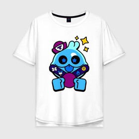 Мужская футболка хлопок Oversize с принтом SQUEAK (ICON) 5 , 100% хлопок | свободный крой, круглый ворот, “спинка” длиннее передней части | android | brawl | brawl stars | clash | game | squeak | stars | андроид | игра | мобильные игры | скуик