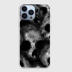 Чехол для iPhone 13 Pro Max с принтом Груда черепов ,  |  | Тематика изображения на принте: skull | башка | голова | кость | череп | черепа | черепушка