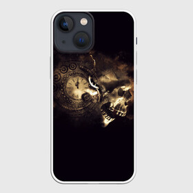 Чехол для iPhone 13 mini с принтом Череп и часовой механизм. ,  |  | skull | башка | голова | кость | череп | черепа | черепушка