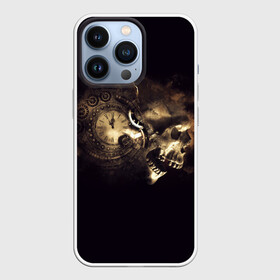 Чехол для iPhone 13 Pro с принтом Череп и часовой механизм. ,  |  | skull | башка | голова | кость | череп | черепа | черепушка