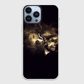 Чехол для iPhone 13 Pro Max с принтом Череп и часовой механизм. ,  |  | skull | башка | голова | кость | череп | черепа | черепушка