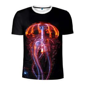 Мужская футболка 3D спортивная с принтом Медуза | Jellyfish , 100% полиэстер с улучшенными характеристиками | приталенный силуэт, круглая горловина, широкие плечи, сужается к линии бедра | jellyfish | medusa | горгона | медуза | щупальца