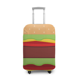 Чехол для чемодана 3D с принтом Бутерброд , 86% полиэфир, 14% спандекс | двустороннее нанесение принта, прорези для ручек и колес | background | burger | fast food | food | hamburger | sandwich | texture | будет | бургер | бутерброд | гамбургер | еда | текстура | фастфуд | фон