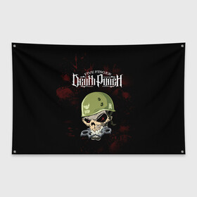 Флаг-баннер с принтом Five Finger Death Punch , 100% полиэстер | размер 67 х 109 см, плотность ткани — 95 г/м2; по краям флага есть четыре люверса для крепления | 5fdp | alternative | ffdp | five finfer death punch | ghost | groove | hard | ivan moody | rock