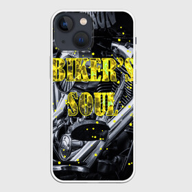 Чехол для iPhone 13 mini с принтом Bikers Soul | Душа байкера ,  |  | bikers soul | moto | soul | байк | байкер | душа | душа байкера | мото | мотоцикл
