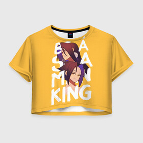 Женская футболка Crop-top 3D с принтом Be a Shaman King , 100% полиэстер | круглая горловина, длина футболки до линии талии, рукава с отворотами | anna | asakura | asakura anna | asakura hao | asakura yoh | hao | ren | shaman | shaman king | soulб | yoh | аниме | анна | дух | духи | йо | рен | хао | шаман | шаман кинг | шаманы