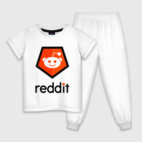 Детская пижама хлопок с принтом REDDIT / РЕДДИТ / ЛОГОТИП , 100% хлопок |  брюки и футболка прямого кроя, без карманов, на брюках мягкая резинка на поясе и по низу штанин
 | Тематика изображения на принте: forum | logo | memeeconomy | memes | reddit | the button | лого | логотип | мемы | подписчики | реддит | редит | сабреддит. | социальная сеть | тайный санта | форум