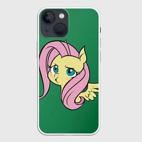 Чехол для iPhone 13 mini с принтом Милая Флаттершайн ,  |  | my little pony | весёлая пинки пай | добрая флаттершайн | дружба это чудо | единорог | единороги | май литл пони | мульт | мультфильм | радуга дэш | селестия | спайк | сумеречная искорка | честная эплджек