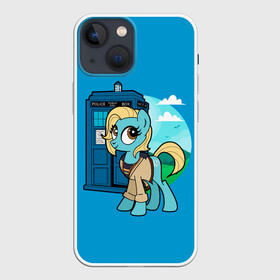 Чехол для iPhone 13 mini с принтом Пони х Доктор Кто ,  |  | my little pony | весёлая пинки пай | добрая флаттершайн | дружба это чудо | единорог | единороги | май литл пони | мульт | мультфильм | радуга дэш | селестия | спайк | сумеречная искорка | честная эплджек