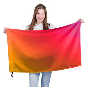 Флаг 3D с принтом Градиент (заря) , 100% полиэстер | плотность ткани — 95 г/м2, размер — 67 х 109 см. Принт наносится с одной стороны | градиент | жёлтый | заря | краски | красный