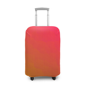 Чехол для чемодана 3D с принтом Градиент (заря) , 86% полиэфир, 14% спандекс | двустороннее нанесение принта, прорези для ручек и колес | градиент | жёлтый | заря | краски | красный