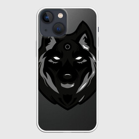 Чехол для iPhone 13 mini с принтом Демон волк ,  |  | волк | зверь | серый | тьма | хищник | чёрный