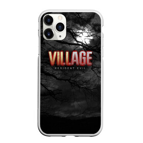 Чехол для iPhone 11 Pro матовый с принтом Resident Evil: Village $$$ , Силикон |  | alsina dimitrieska | darkness | game | inscription resident evil: village | moon | print resident evil: village | village | альсина димитриеска | деревня | игра | луна | надпись resident evil: village | принт resident evil: village | тьма