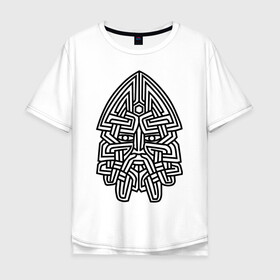 Мужская футболка хлопок Oversize с принтом Лик Сварога , 100% хлопок | свободный крой, круглый ворот, “спинка” длиннее передней части | бог | религия | русь | сварог | славянский | язычество