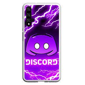 Чехол для Honor 20 с принтом DISCORD / ДИСКОРД / МОЛНИЯ , Силикон | Область печати: задняя сторона чехла, без боковых панелей | discord | discord nitro | gamer | games | дискорд | дискорд бот | дискорд нитро | дискорд сервер | игры | логотип | молния | пурпурный | свет | социальные сети | фиолетовый.