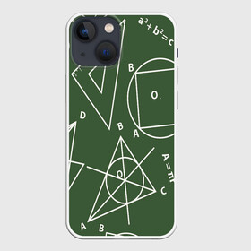 Чехол для iPhone 13 mini с принтом Геометрия теоремы и признаки ,  |  | геометрия | графики | сложный формулы | формулы