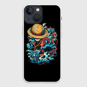 Чехол для iPhone 13 mini с принтом One Piece. Retro Style ,  |  | d | one | piece | белоус | боа | брук | ван | гарп | гоинг | д | дозор | зоро | кид | ло | луффи | мерри | михоук | монки | нами | пис | робин | ророноа | сабо | санджи | санни | саузенд | соломенная | тич | трафальгар