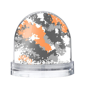 Игрушка Снежный шар с принтом Камуфляж (огненный) , Пластик | Изображение внутри шара печатается на глянцевой фотобумаге с двух сторон | камуфляж | милитари | огненный | огонь | оранжевый