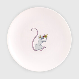 Тарелка с принтом Крыса-королева , фарфор | диаметр - 210 мм
диаметр для нанесения принта - 120 мм | animals | queen | rat | безумие | королева | крыса | персонажи
