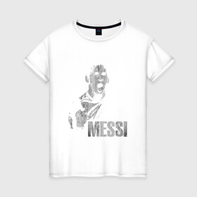 Женская футболка хлопок с принтом Messi Scream , 100% хлопок | прямой крой, круглый вырез горловины, длина до линии бедер, слегка спущенное плечо | argentina | barca | barcelona | football | lionel | messi | spain | sport | аргентина | барса | барселона | гол | золотой мяч | игрок | испания | камп ноу | лионель | месси | мяч | спорт | тренер | футбол | чемпион | чемпионат