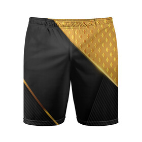 Мужские шорты спортивные с принтом 3D BLACK & GOLD ,  |  | 3d | 3д | gold | абстракция | золото | паттерн | соты | текстуры