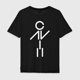 Мужская футболка хлопок Oversize с принтом AVICII (human) , 100% хлопок | свободный крой, круглый ворот, “спинка” длиннее передней части | avicii | dance | dj | electronic | house | music | progressive | авичи | берг | диджей | музыка | тим | том | хангс