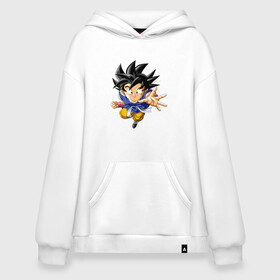 Худи SuperOversize хлопок с принтом Dragon ball , 70% хлопок, 30% полиэстер, мягкий начес внутри | карман-кенгуру, эластичная резинка на манжетах и по нижней кромке, двухслойный капюшон
 | аниме | в топе | в тренде | дракон | мультфильм | сериал