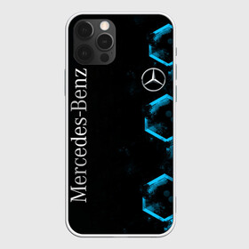 Чехол для iPhone 12 Pro Max с принтом Mercedes | Мерседес | Неон , Силикон |  | amg | auto | benz | blue | bmw | car | deutchland | germany | gts | mercedes | neon | авто | автомобиль | амг | бенз | бенц | бмв | германия | машина | мерседес | немецкий | неон | неоновые | неоновый | соты