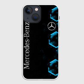 Чехол для iPhone 13 mini с принтом Mercedes | Мерседес | Неон ,  |  | amg | auto | benz | blue | bmw | car | deutchland | germany | gts | mercedes | neon | авто | автомобиль | амг | бенз | бенц | бмв | германия | машина | мерседес | немецкий | неон | неоновые | неоновый | соты