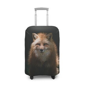 Чехол для чемодана 3D с принтом Хитрый Лис , 86% полиэфир, 14% спандекс | двустороннее нанесение принта, прорези для ручек и колес | animals | beast | forest | fox | nature | orange | predator | red | животные | зверь | лес | лис | лиса | лисица | лисичка | природа | рыжая | рыжий | фыр | хитрый | хищник