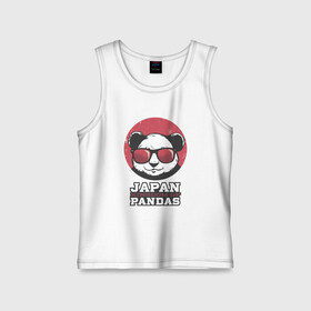 Детская майка хлопок с принтом Japan Kingdom of Pandas ,  |  | art | japanese | panda | retro look | style | vintage look | арт | винтаж | винтажный стиль | кингдом | королевство | королевство панд | крутая панда в очках | панда | пандочка | ретро стиль | рисунок панды | япония | 