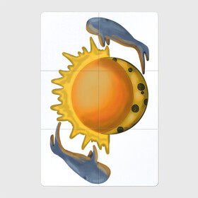 Магнитный плакат 2Х3 с принтом Киты , Полимерный материал с магнитным слоем | 6 деталей размером 9*9 см | fly | дуализм | космос | медитация | полет | фантазия