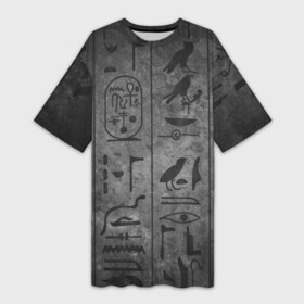 Платье-футболка 3D с принтом Египетские Иероглифы 3D ,  |  | абстракция | египет | знаки | иероглиф | илюстрация | искуство | культура | минимализм | пирамида | рисунки | текстура