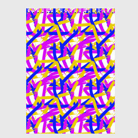 Скетчбук (блокнот) с принтом абстракция из ярких полос , 100% бумага
 | 48 листов, плотность листов — 100 г/м2, плотность картонной обложки — 250 г/м2. Листы скреплены сверху удобной пружинной спиралью | abstract | art | blue | bright | brush strokes | childrens | color | daub | drawing | geometry | gouache | isometry | lilac | pattern | stripes | three | yellow | абстрактный | гуашь | желтый | мазки кистью | мазня | полосы | синий | сиреневый | три | цве