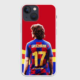 Чехол для iPhone 13 mini с принтом АНТУАН ГРИЗМАНН   БАРСЕЛОНА ,  |  | antoine griezmann | barcelona | football | sport | антуан гризманн | барселона | номер 7 | сборная франции | спорт. | футбол