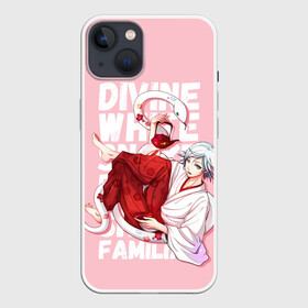 Чехол для iPhone 13 с принтом Divine white snake ,  |  | akura | kamisama kiss | kitsune | mizuki | nanami | tomoe | yokai | акура | аниме | бог | боги | демон лис | демоны | ёкай | змея | йокай | кицуне | лис | мидзуки | мизуки | нанами | неко | очень приятно бог | томое | томоэ