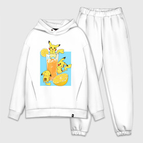 Мужской костюм хлопок OVERSIZE с принтом Пикачу в лимонаде ,  |  | anime | picachu | pikachu | аниме | красная шапочка | милый | пика | пикачу | покебол | покемон