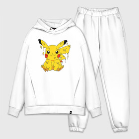 Мужской костюм хлопок OVERSIZE с принтом Потекший Пикачу ,  |  | anime | picachu | pikachu | аниме | милый | пика | пикачу | покебол | покемон