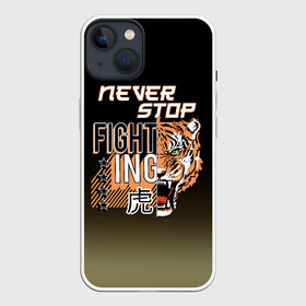 Чехол для iPhone 13 с принтом FIGHT TIGER  тигр боец ,  |  | fight | mma | tiger | битва | боец | бойцы | мма | тигр | тигры