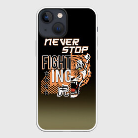 Чехол для iPhone 13 mini с принтом FIGHT TIGER  тигр боец ,  |  | fight | mma | tiger | битва | боец | бойцы | мма | тигр | тигры