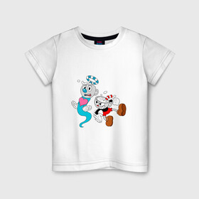 Детская футболка хлопок с принтом CUP HEAD , 100% хлопок | круглый вырез горловины, полуприлегающий силуэт, длина до линии бедер | cup | cuphead | cuphead art | cuphead game | cuphead logo | game | head | голова | игра | капхед | капхед арт | капхед логотип | капхед персонажи | чашка