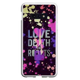 Чехол для Samsung S10E с принтом Love Death and Robots , Силикон | Область печати: задняя сторона чехла, без боковых панелей | cartoon | death | fantasy | heavy | horror | metal | miller | netflix | robots | tim | witness | любовь | миллер | мультфильм | робот | роботы | тим | ужасы | фэнтези