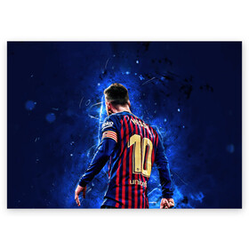 Поздравительная открытка с принтом Leo Messi | Лео Месси | 10 , 100% бумага | плотность бумаги 280 г/м2, матовая, на обратной стороне линовка и место для марки
 | 10 | argentina | barcelona | fc | fifa | footbal | leo | lionel | messi | soccer | аргентина | барселона | лео | лига | лионель | месси | мяч | мячик | поле | спорт | форма | футбол | футболист | футбольная | футбольный | чемпион