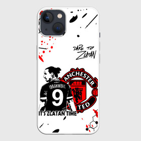 Чехол для iPhone 13 с принтом ЗЛАТАН ИБРАГИМОВИЧ   МАНЧЕСТЕР ,  |  | football | grunge | manchester united. | sport | zlatan ibrahimovic | брызги | гранж | златан ибрагимович | манчестер | милан | сборная швеции | спорт | футбол