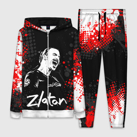 Женский костюм 3D с принтом ЗЛАТАН ИБРАГИМОВИЧ   ZLATAN ,  |  | football | grunge | sport | zlatan ibrahimovic | брызги. | гранж | златан ибрагимович | милан | сборная швеции | спорт | футбол