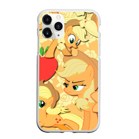 Чехол для iPhone 11 Pro матовый с принтом Applejack pattern , Силикон |  | my little pony | дружба это чудо | единорог | единороги | май литл пони | мульт | мультфильм