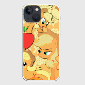 Чехол для iPhone 13 mini с принтом Applejack pattern ,  |  | my little pony | дружба это чудо | единорог | единороги | май литл пони | мульт | мультфильм