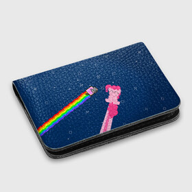 Картхолдер с принтом с принтом Nyan cat x Pony , натуральная матовая кожа | размер 7,3 х 10 см; кардхолдер имеет 4 кармана для карт; | Тематика изображения на принте: my little pony | nyan cat | дружба это чудо | единорог | единороги | май литл пони | мульт | мультфильм | нян кэт