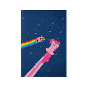 Обложка для паспорта матовая кожа с принтом Nyan cat x Pony , натуральная матовая кожа | размер 19,3 х 13,7 см; прозрачные пластиковые крепления | my little pony | nyan cat | дружба это чудо | единорог | единороги | май литл пони | мульт | мультфильм | нян кэт